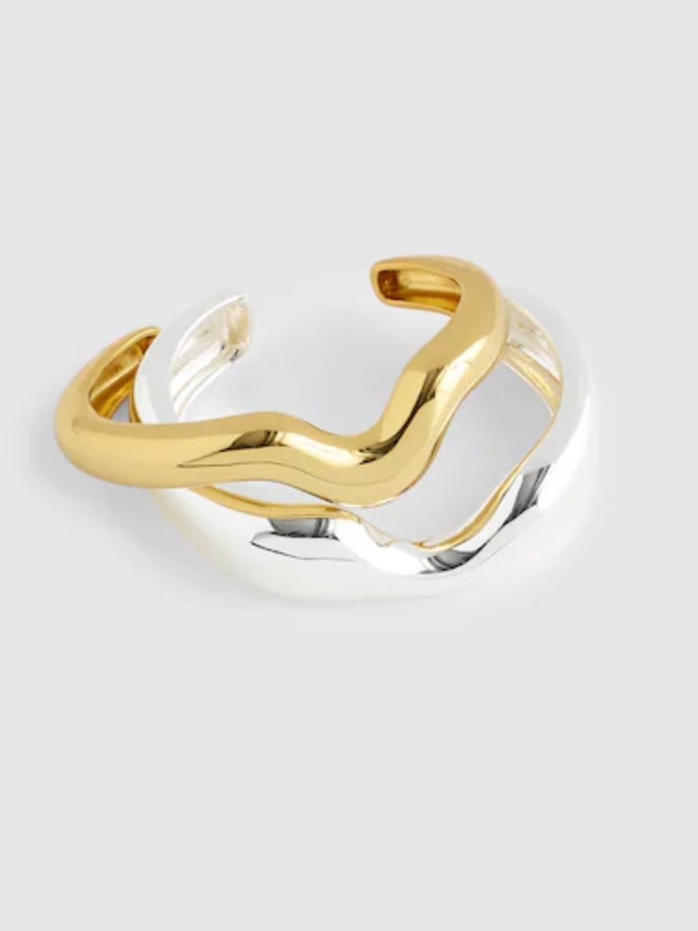 Madewell Mixed-Metal Notched Cuff Bracelet